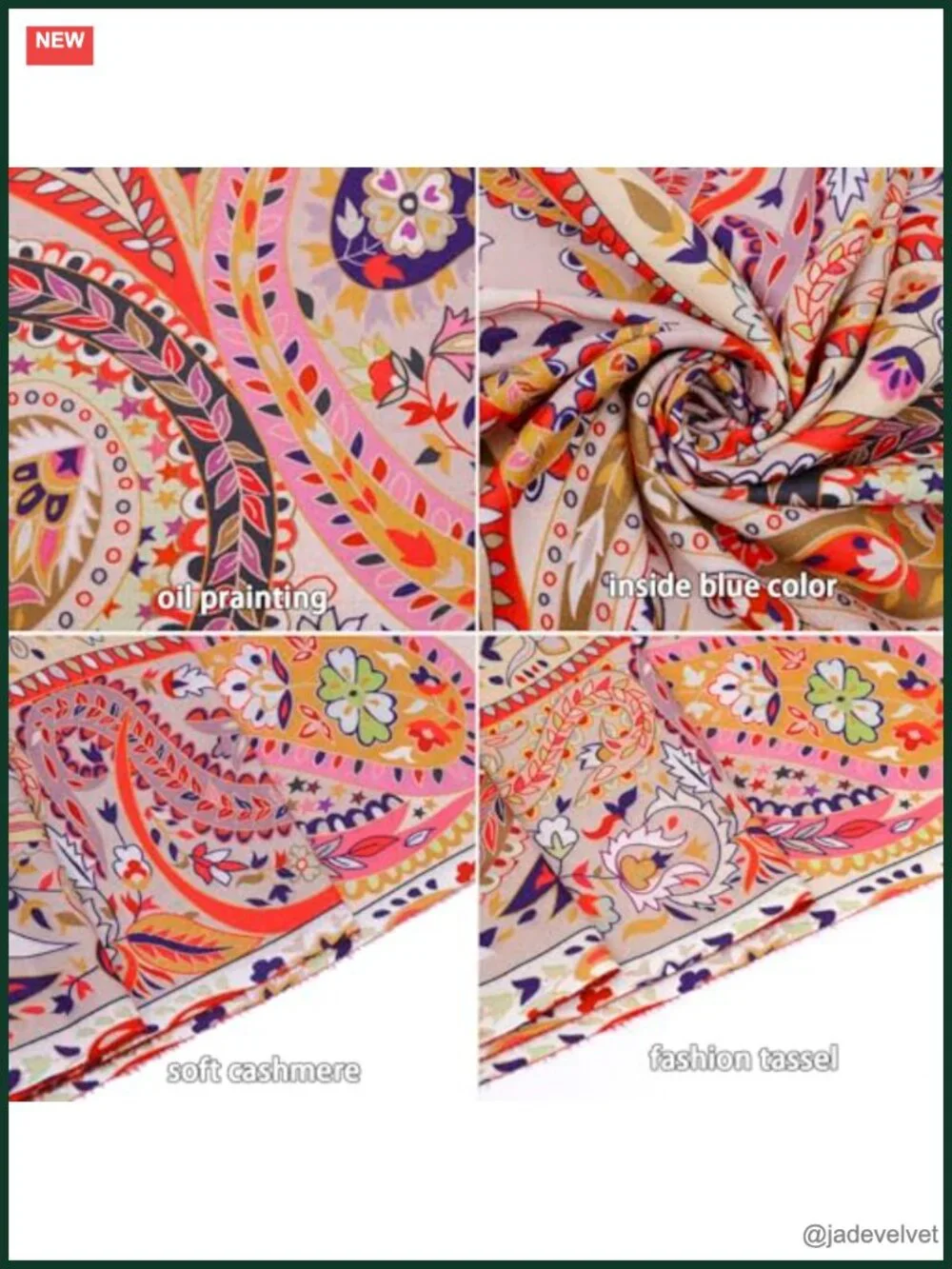 Pashmina Feel Cashmere Scarf Shawl Wrap Large Blanket Scarf for Women